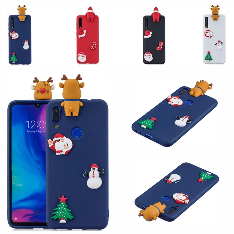 Милый чехол для телефона с Санта Клаусом Xiaomi redmi 7 мягкий силиконовый из ТПУ Note Pro