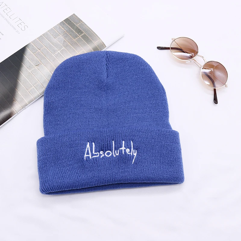 Модная зимняя шапка с надписью ab утолщенная вязаная для женщин и мужчин Уличная