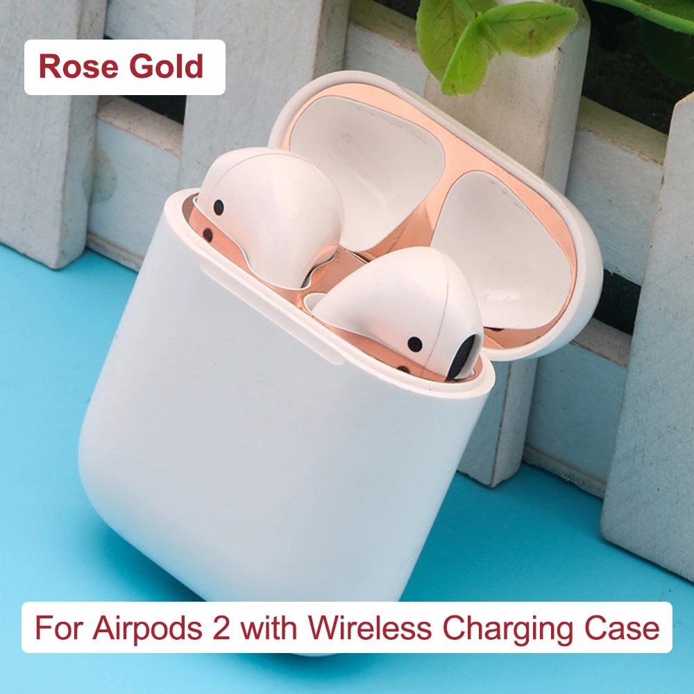 GOOYIYO металлическая противопылевая защита для AirPods 2 с беспроводной зарядной