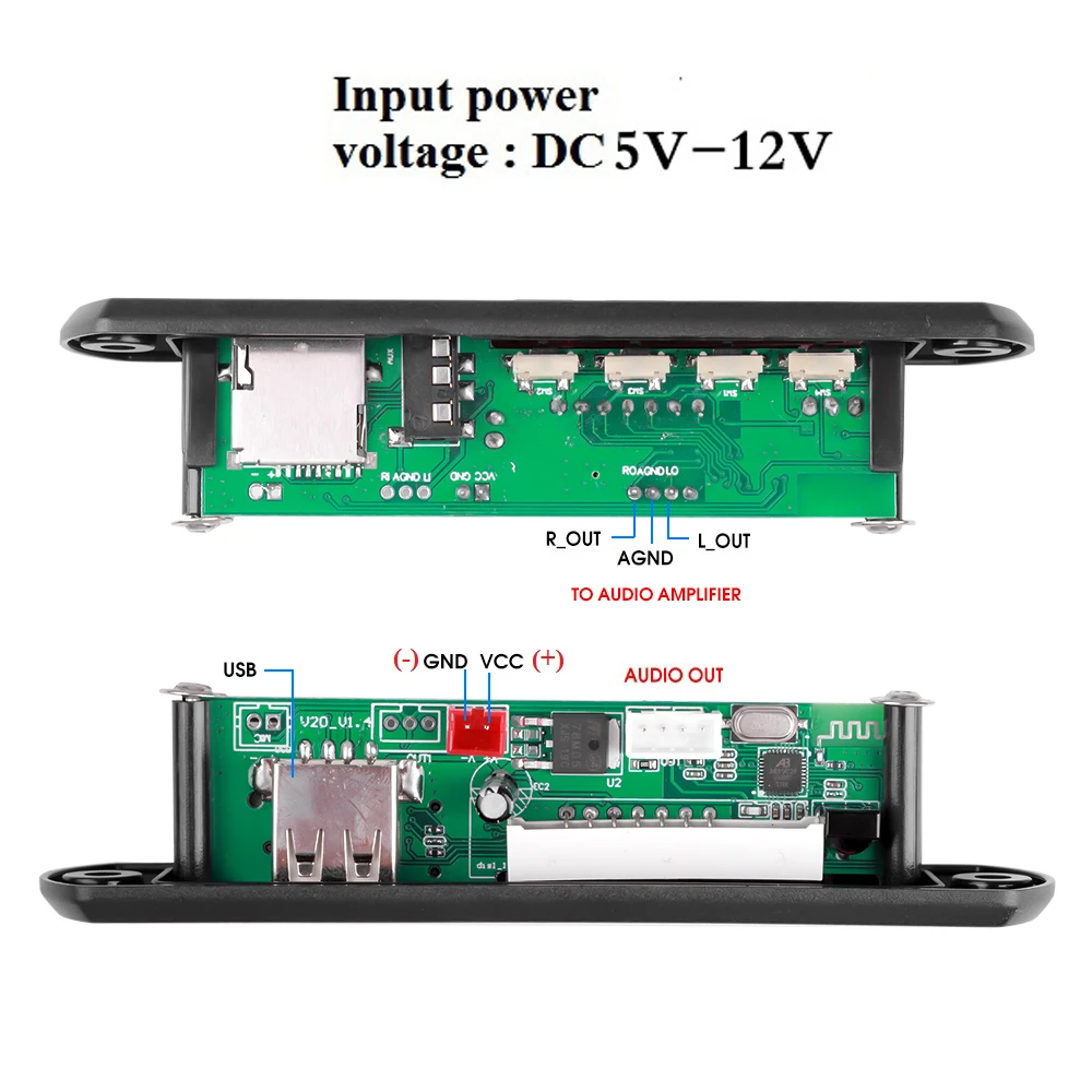Беспроводной Bluetooth 12В MP3 WMA декодер плата аудио модуль USB TF радио для автомобиля |