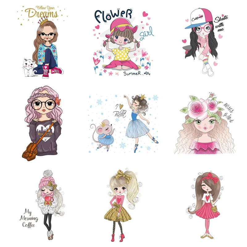 Термоклейкие виниловые модные нашивки для балета маленькой девочки одежды из