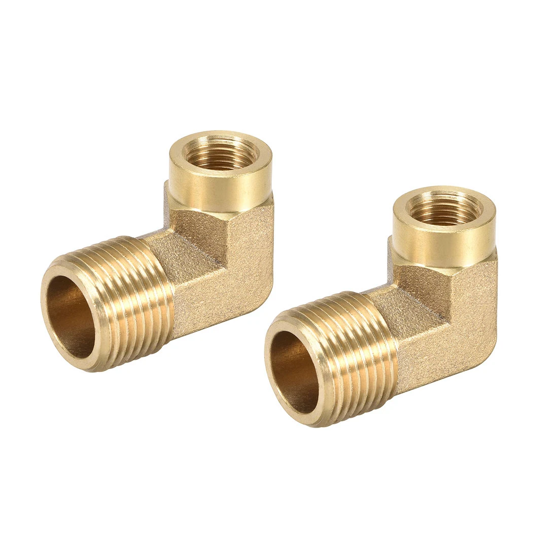 

uxcell 2pcs Brass Pipe Fitting 90 Degree Street Elbow Male X Female