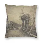 Квадратная подушка для дивана с изображением дороги за парсонагом в нашем саду, декоративный чехол для дома, наволочка Винсента Ван Гога, диванная подушка