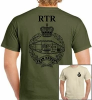 men new t shirt royal tank regiment british army military tee top short casual oversized t shirt