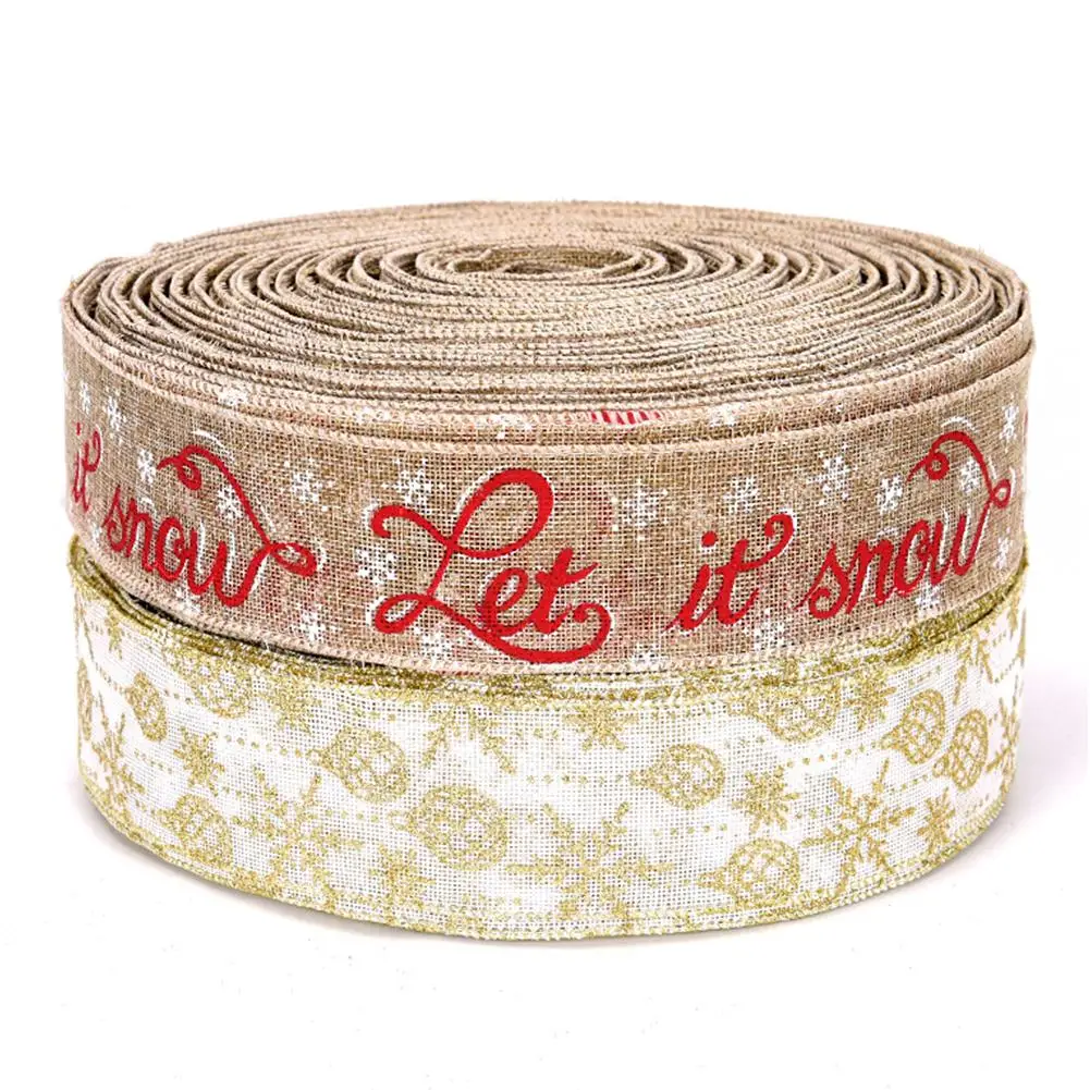 Рождественские снежинки шар печать ленты DIY упаковка вечерние ремесло дерево