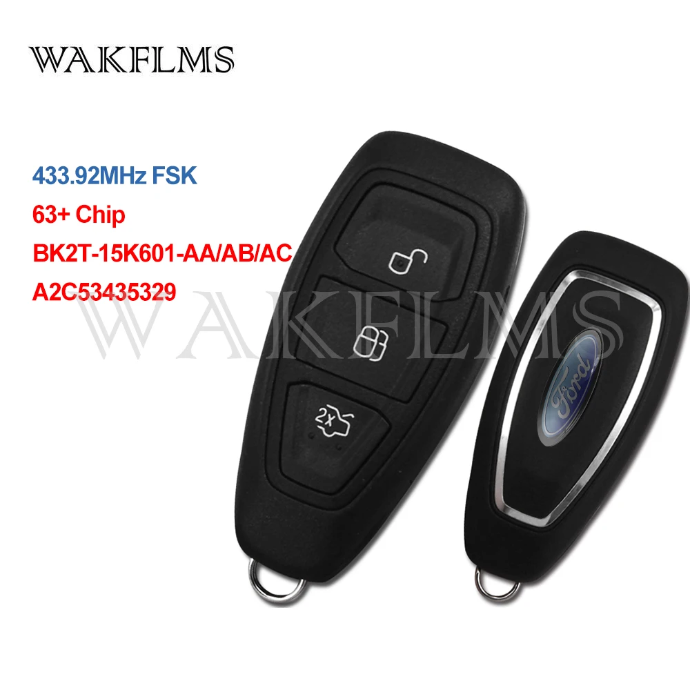 3btn дистанционный смарт ключ-брелок 433 МГц для Ford C-Max Focus Grand Mondeo Kuga 2014 2015 KR5876268 с