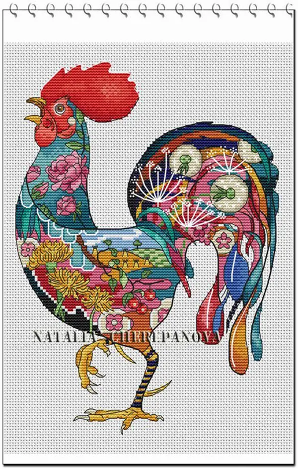 Цветочное одеяло в виде петуха Набор для вышивки новый стиль | Дом и сад
