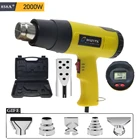 Промышленный Электрический терморегулятор 2000 Вт 220 В с ЖК-дисплеем, фен для пайки и строительства