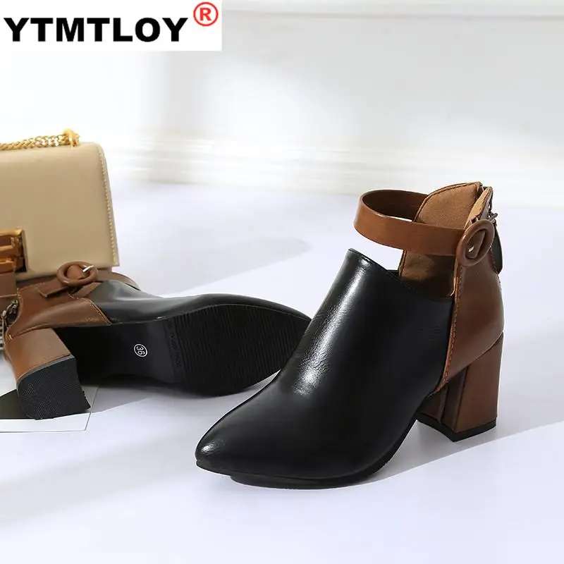 

fashion women pumps derss Ankle boots shoes Autumn Winter women Pointed Toe zipper high heels warm Snow Boots mujer