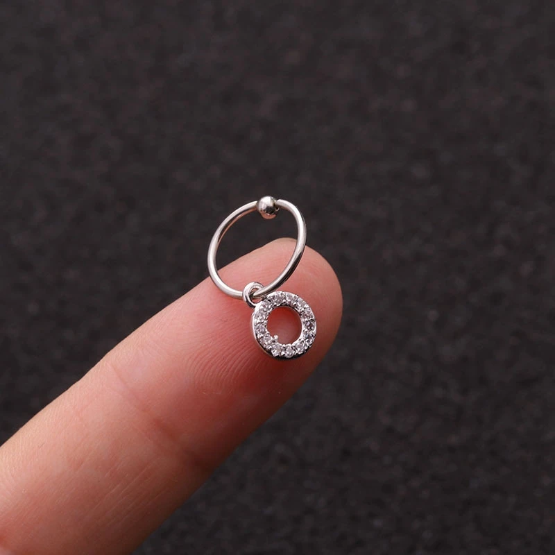 MISANANRYNE Новинка 1 шт Золотое сердце шестиугольник Кристалл tragus daith серьги