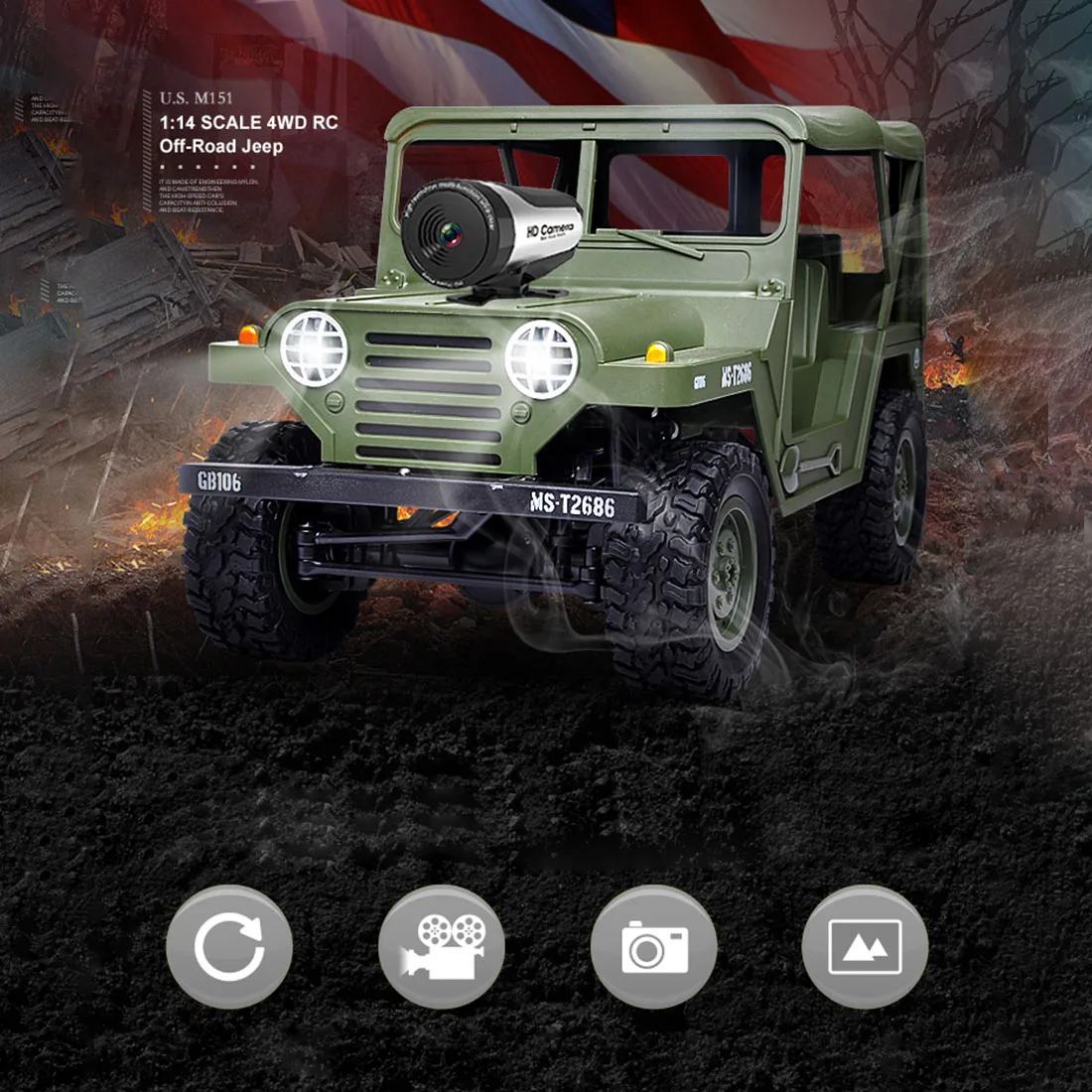 SUBOTECH BG1522 1:14 2 4G Электрический Радиоуправляемый автомобиль 4WD 15 + KM/H внедорожник
