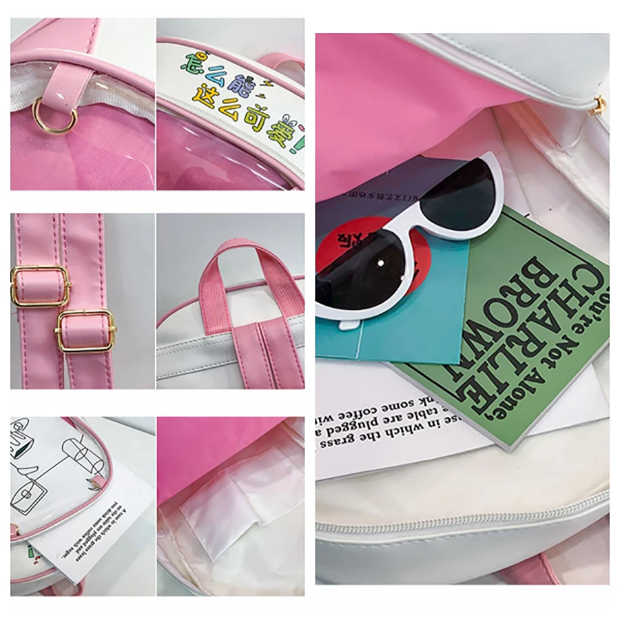 Прозрачные женские рюкзаки с милыми буквами Ita Bookbags школьные сумки для девочек