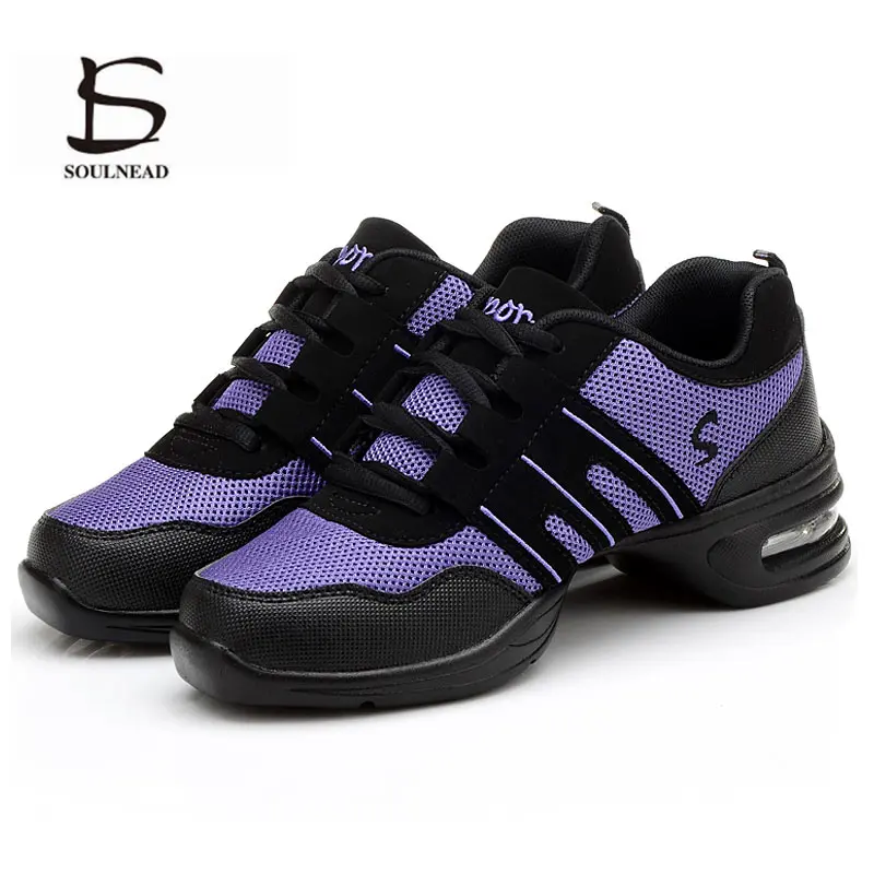 Women's Soft Bottom Jazz Hip Hop Dance Sneakers Lightweight Breathable Woman Dancing Shoes Ladies Modern Sports Dance Shoes