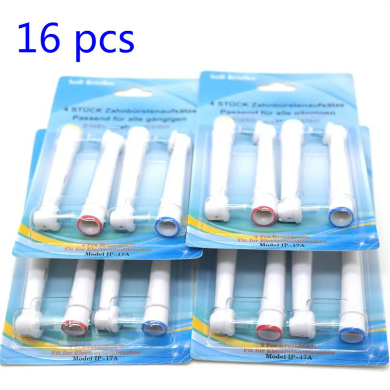 

Vbatty 16 pcs Oral Hygiene EB17-4 Rotary B Electric Tooth brush Heads Replacement for Children Oral-B Bristles Tooth brush heads