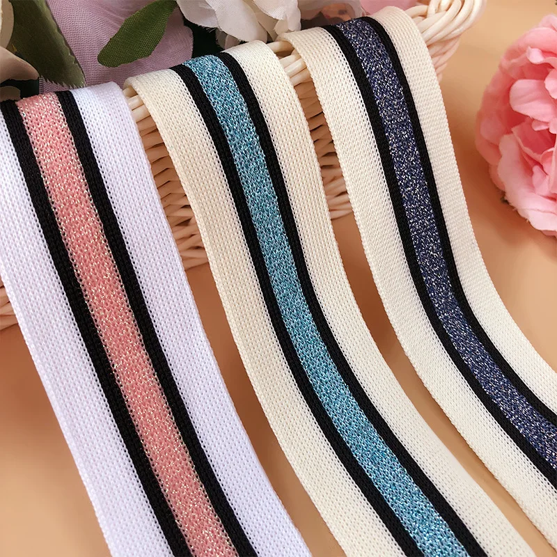 

3,5 см вязаная полосатая жаккардовая лента scallion новый цвет полиэстер эластичная компьютерная лента «сделай сам» Аксессуары для одежды