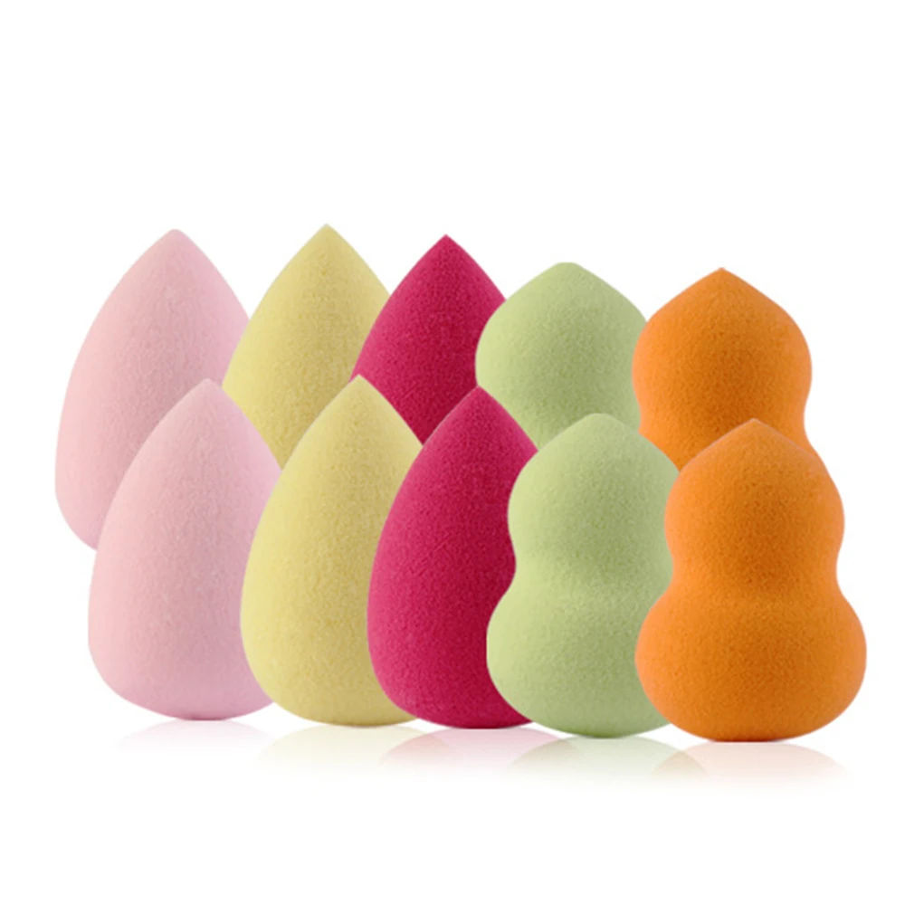 

10PCs/Box Hydrophilic non-latex Mini Cosmetic Sponge Puffs Water-drop Foundation Powder Puff Smooth Cosmetic Makeup Tools