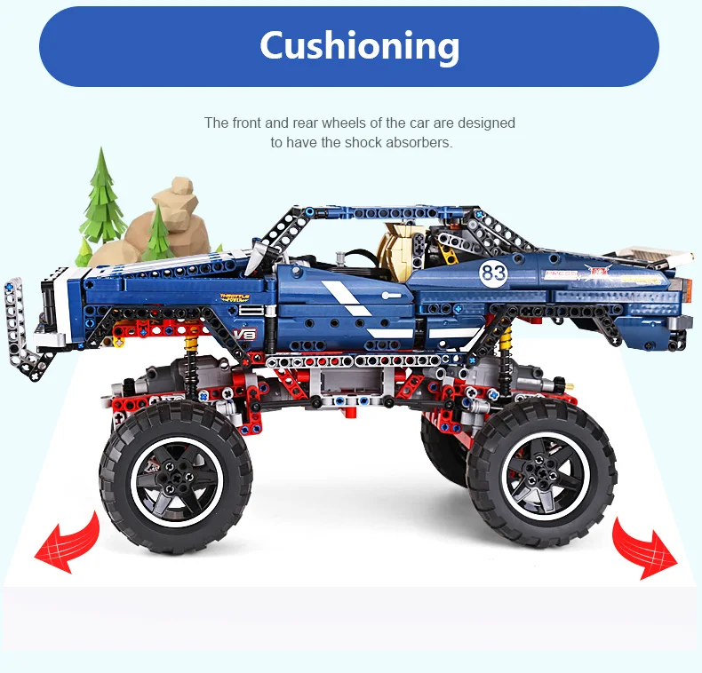 DHL 20011 Technic автомобиль с дистанционным управлением, электрические внедорожные транспортные средства, строительные блоки, игрушки, совместимые с 41999 автомобилями, детские игрушки
