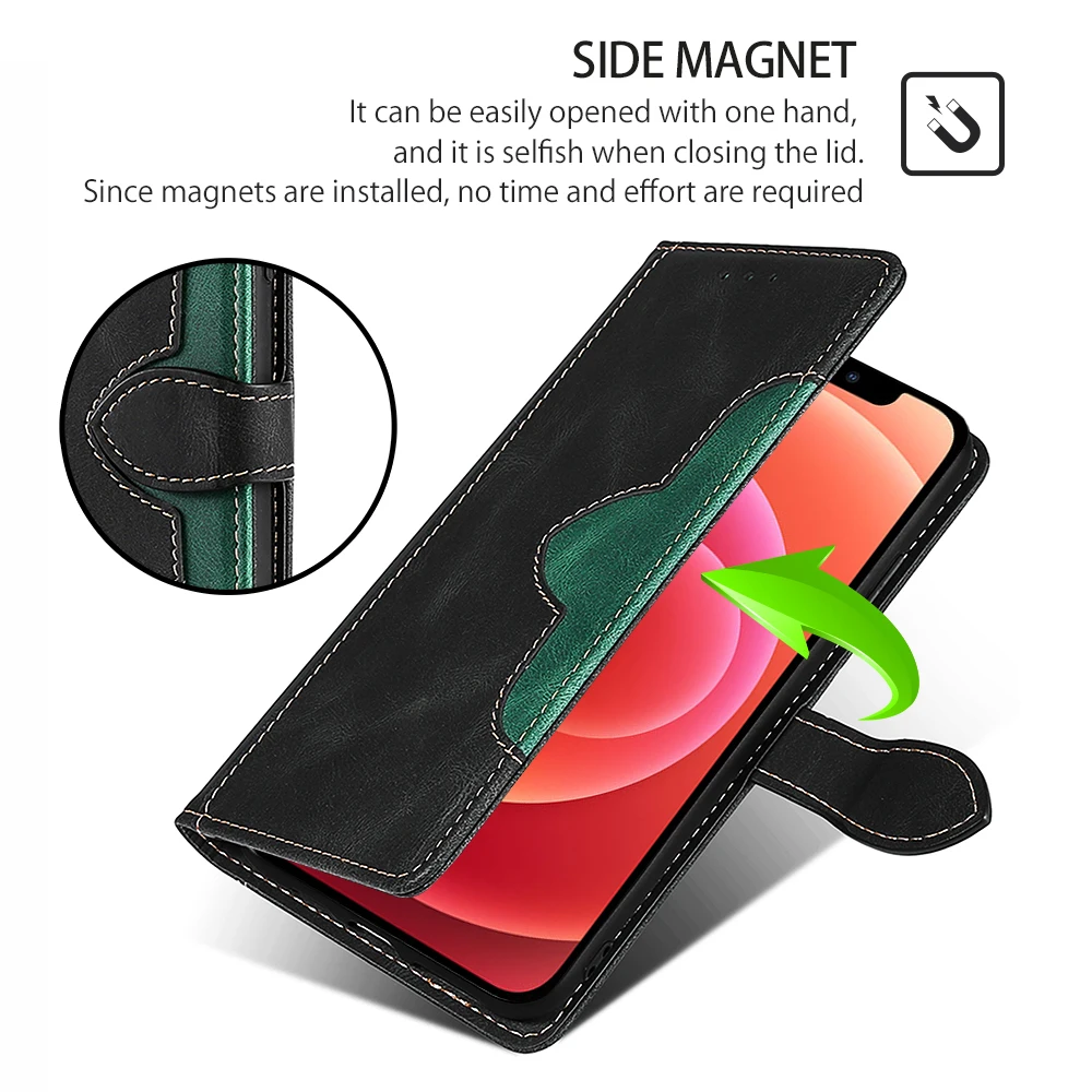 

Case for iPhone 11 12 Pro Max X XS XR 6 7 8 Plus Straw Hat Style Leather Flip Wallet for iPhone SE 2020 Card Holder Phone Cover