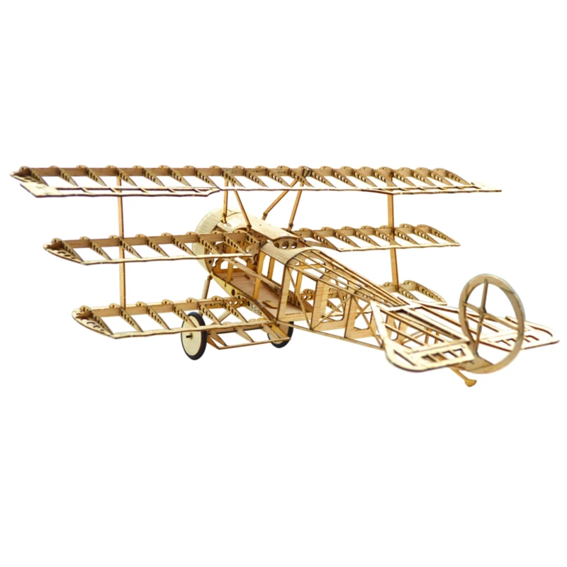 

Tony Ray's AeroModel Fokker Dr.1 358mm Wingspan Balsa Wood Laser Cut Triplane Model Building RC Airplane Drone Warbird KIT