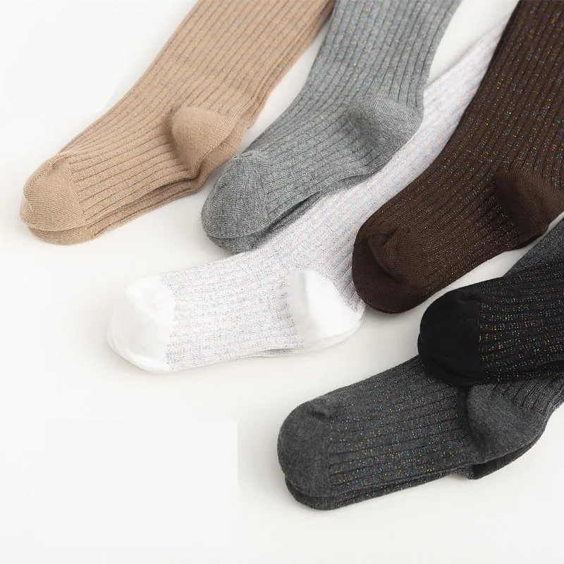 Детская одежда для девочек Сезон весна осень Новые яркие блестящие колготки