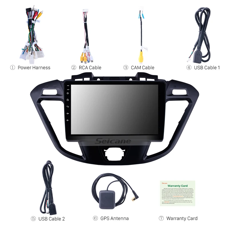 Seicane Автомобильный gps 2Din 9 &quotHD Android8.1 Стерео Авторадио для Ford JMC Tourneo 2017 2018 2019