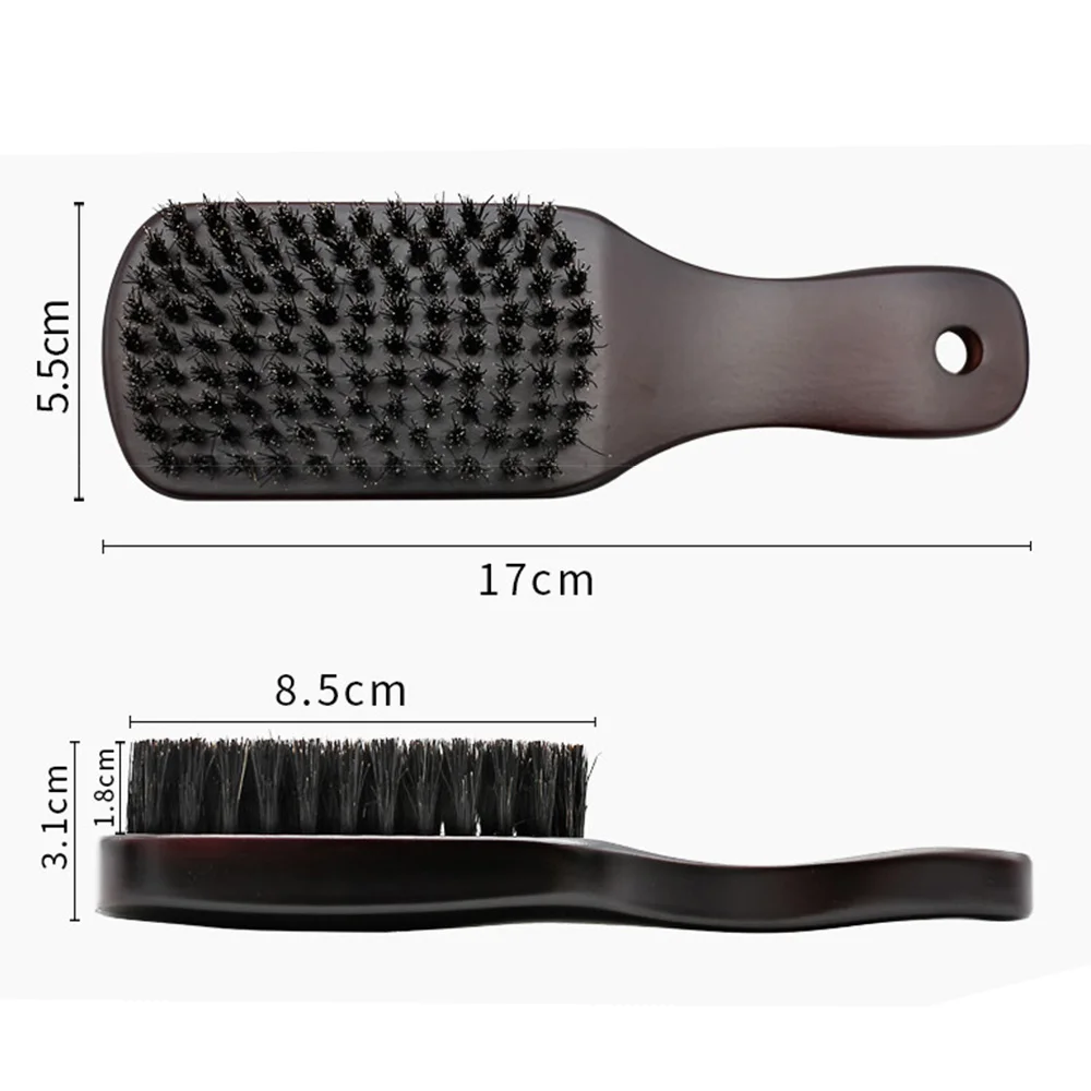 

Men's Boar Bristles Portable Wood Handle Beard Facial Clean Comb Facial Hair Cleansing Supplies