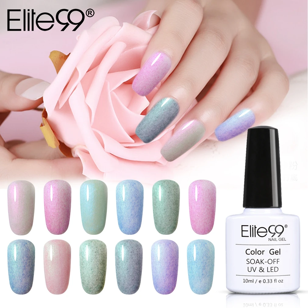 Elite99 10 мл оболочка искусственный мех Цветной Гель лак для ногтей замачиваемый УФ