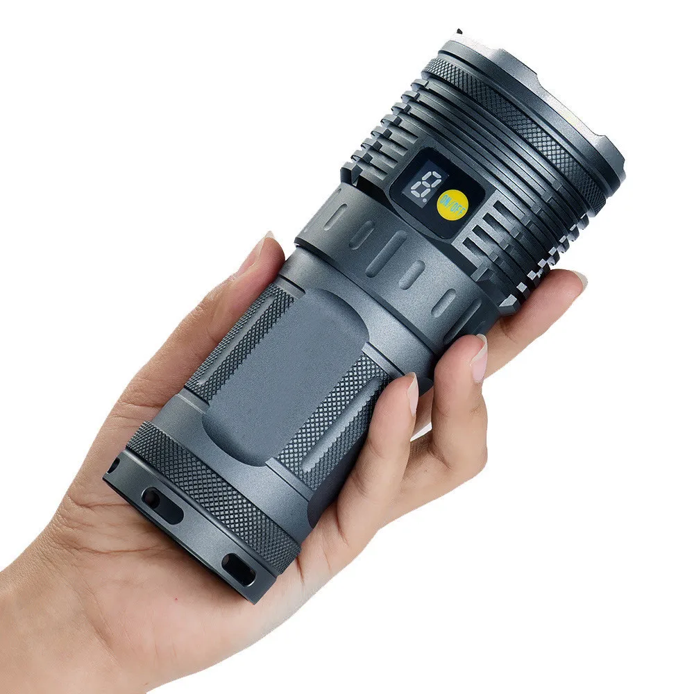 

Supwildfire 30000LM 10 x XM-L T6 LED Power Digital Display Hunting Flashlight