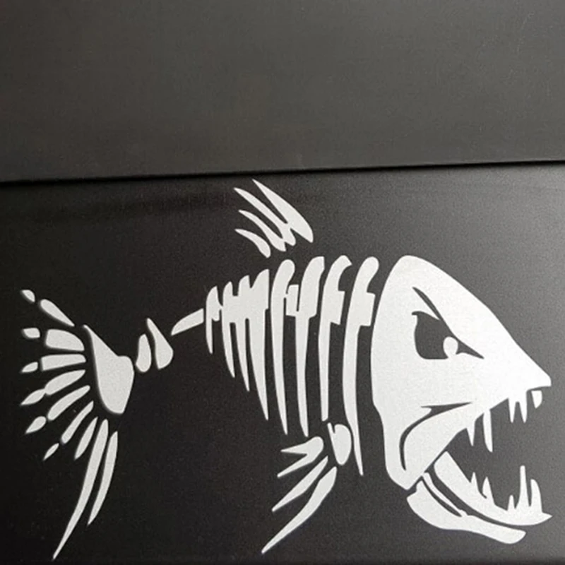 2 шт. рыбы зубы стикеры со ртом Скелет наклейки с дизайном Графика аксессуары для