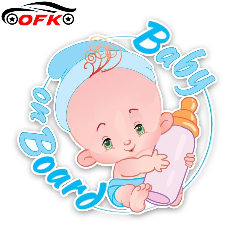 

Warning Car Sticker Lovely High Quality Graphic BABY ON BOARD Cartoon Decoration Decals 16.1*15.7CM