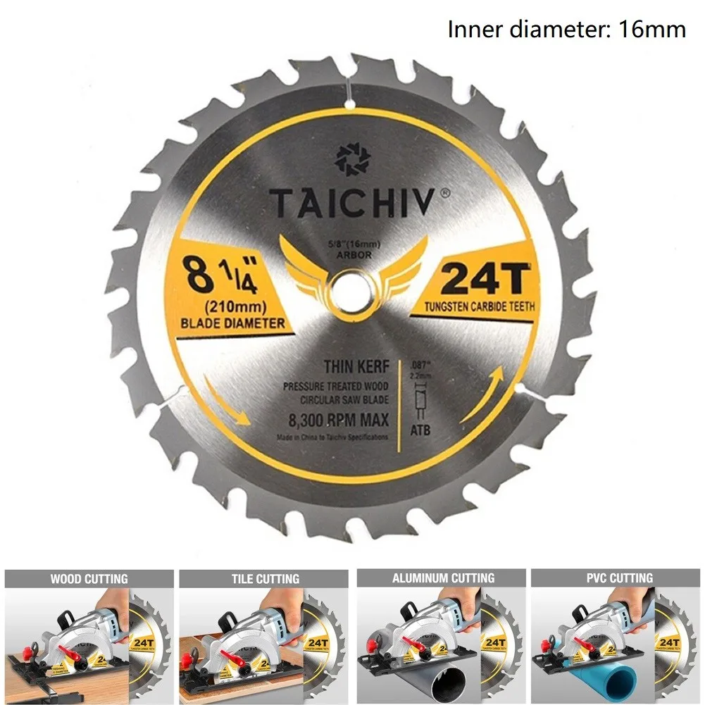 

210*20mm 24T Saw Blade For Wood And Plastic Cutting Circular Cutting Blade Disc