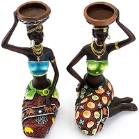 statue sculpture candleholder african figurines 8 5 candle holder for dining room decoration desk accessories minimalist decor
