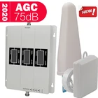 Усилитель сигнала сотовой связи AGC 2020, 75 дБ, GSM 2G 3G 4G LTE, 900 1800 2100 мобильный телефон, ретранслятор звука и Интернета