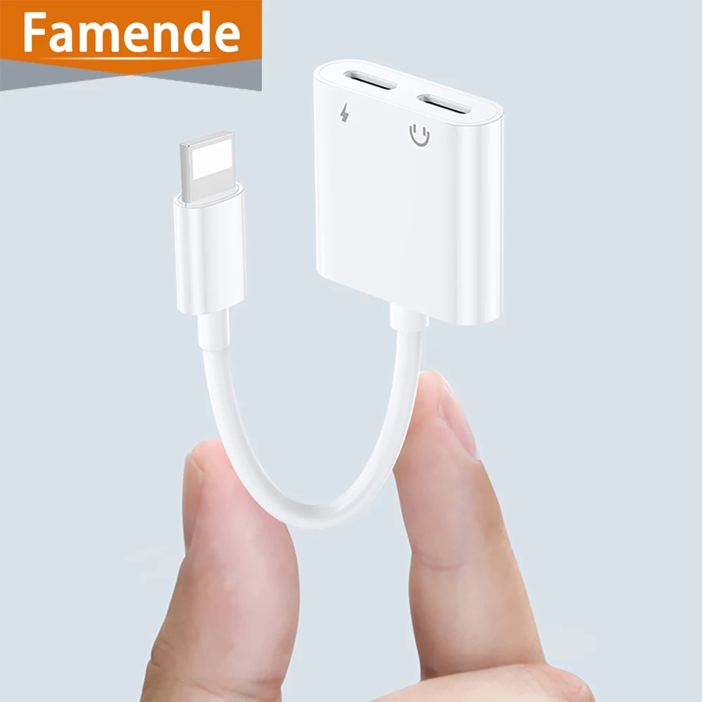 

Jack Adapter For Iphone Headphone Adapter For Lightning To 3.5 mm Jack Headphone Splitter 7 8 X 11 Charger Audio Aux Adaptador