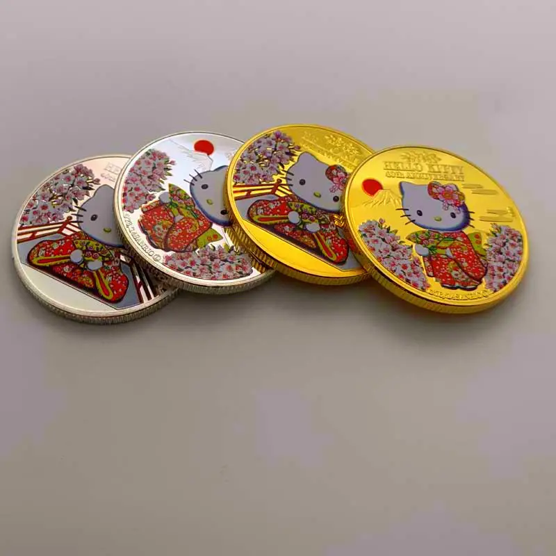 

Hello Kitty Commemorative Coin Cartoon Children Tooth Fairy Gold-plated Coin Lucky Children's Collection Coin Silver-plated Coin