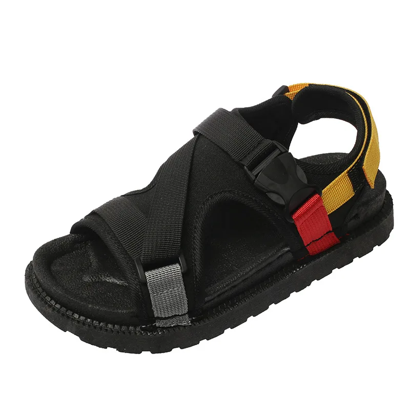 2020 Sports Sandals Ladies Platform Shoes Woman Mid Heel Muffin Thick Bottom Hook Loop Fashion Casual Black Yellow Summer | Обувь
