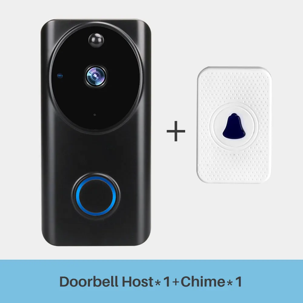 Option 4 Умный Wi-Fi видео дверной звонок 1080P дверной Звонок камера двусторонняя связь движения PIR домашний монитор безопасности дистанционная запись видеодомофон - Цвет: Option 4