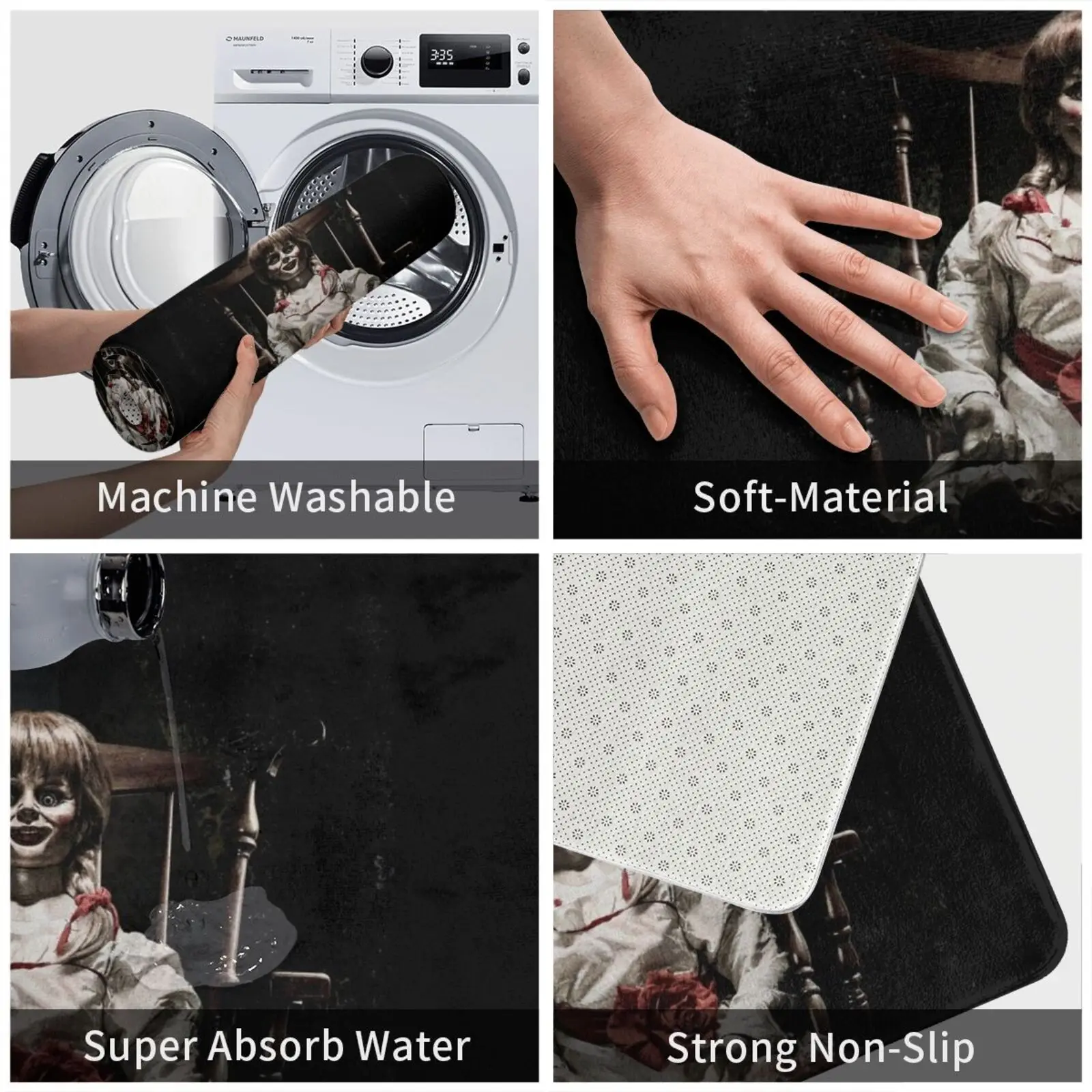 Annabelle помогает нам входная дверь коврик для ванной от ужасов Escape Lux Arts7 The Nun Conjuring