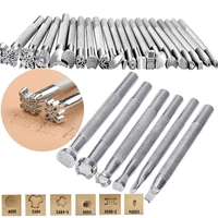 lmdz 26 pcs different shape leather stamping tools set saddle making tools carving punch tools for leather craft