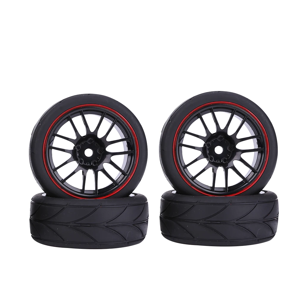 

Remote Control Toys Replace Accessories 4pcs 65mm RC Car Tire Skin Replacement for 1/10 RC Crawler Wheel Hub Accessories