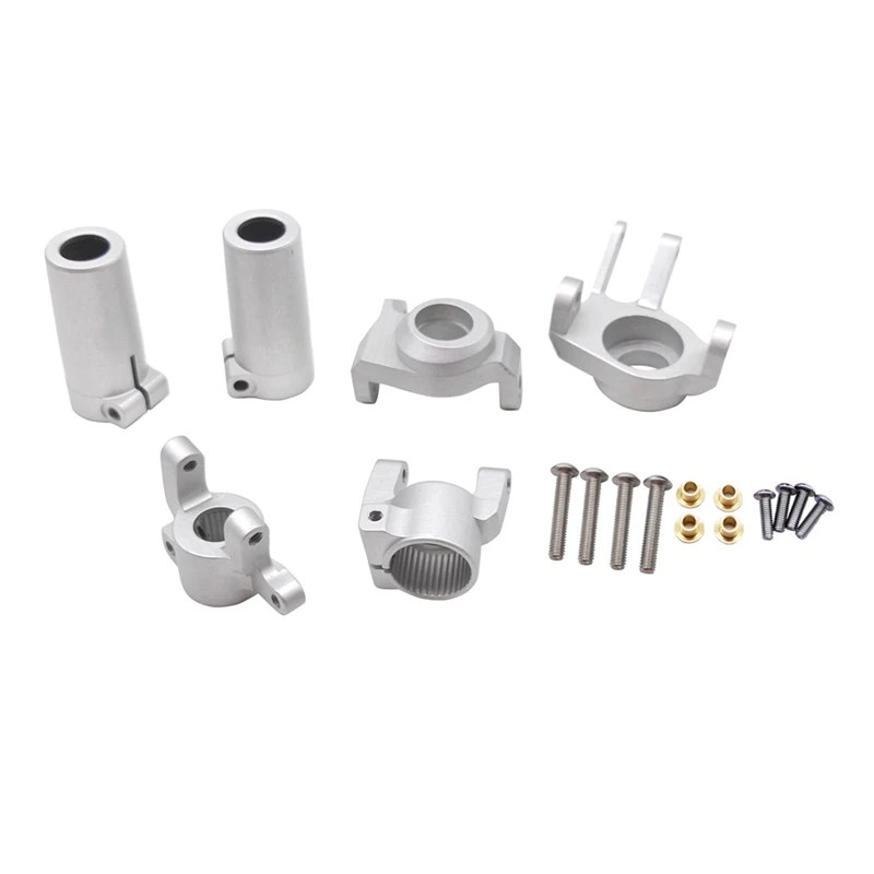 

1set Metal Front Steering Knuckles, C Hub Carrier for AXIAL SCX10 II 90046 AR44 Axle & 4PCS Metal 12mm Wheel Hex Hub