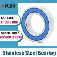10pcs s6903rs bearing 17307 mm abec 3 440c stainless steel s 6903rs ball bearings 6903 stainless steel ball bearing