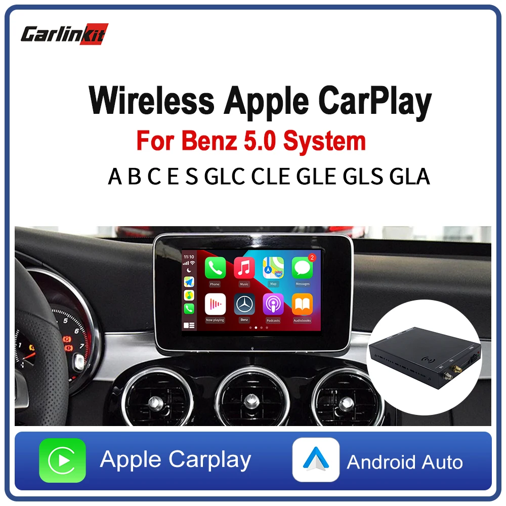 Carlinkit 2 0 декодер Android авто Apple CarPlay беспроводной для Mercedes Benz NTG5.0 B C E GLA CLS GLS AirPlay Smart Box
