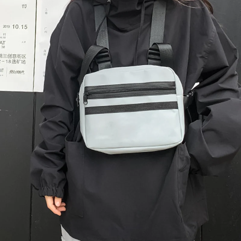 

NEW Rainbow Reflective Chest Bag Multifunctional Vest Style Men Women Chest Bag