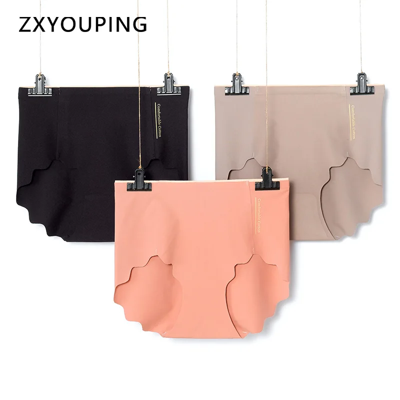 Женские трусики большого размера бесшовные с высокой талией мягкие ультратонкие