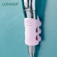 lohner silicone punch free suction shower head holder support accessories water bathroom shower cup fixed fixtures douche