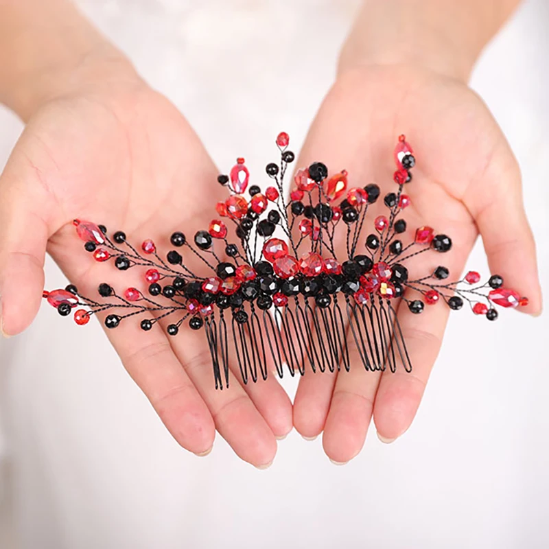 Гребень для волос в богемном стиле украшения с кристаллами праздничная