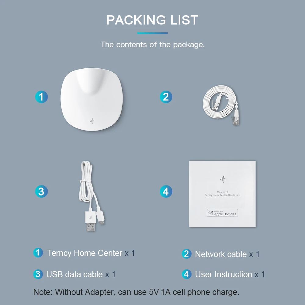 

DC5V Zigbee3.0 Hub Smart Home Gateway Wireless Comptible with Apple Homekit Home App Amazon Alexa Apple TV HomePod Voice Control