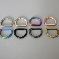 20pcslot 1nch25mm metal heavy duty semicircle d rings for dog collarsclothing and harnesses projects durable metal buckle20p