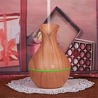 130ml ultrasound aroma diffuser mini mute usb air humidifier creative vase wood household humidifier bedroom essential oil